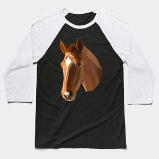 Low Poly Horse Baseball T-Shirt